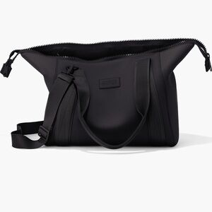 Dagne Dover Landon Medium Neoprene Carryall Black Tote Bag medium size LIKE NEW